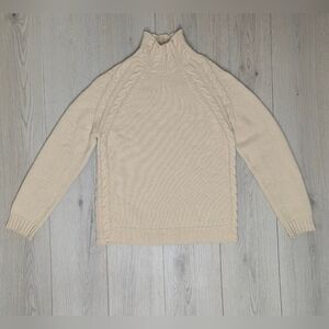 Neiman Marcus Cream Turtleneck Sweater